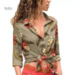 Chemise à Fleurs Style Rétro pour Femme