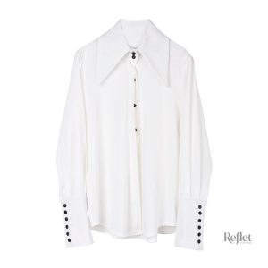Chemise blanche vintage pour femme élégante et rétro