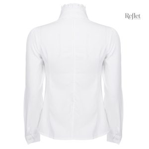 Chemise vintage élégante en blanc pour femme