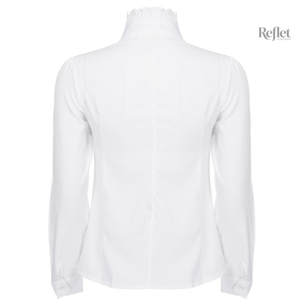 Chemise vintage élégante en blanc pour femme