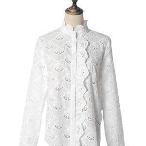 Chemise vintage brodée pour femme, style rétro et unique