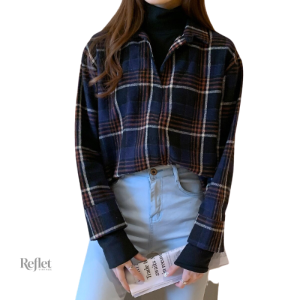 Chemise Femme Jaune avec motifs rétro chic