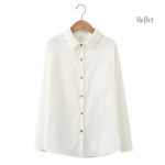 Chemise beige en daim style vintage pour femme