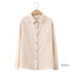 Chemise vintage beige en daim pour toutes occasions