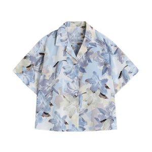 Chemise Hawaienne Vintage Femme à motifs colorés