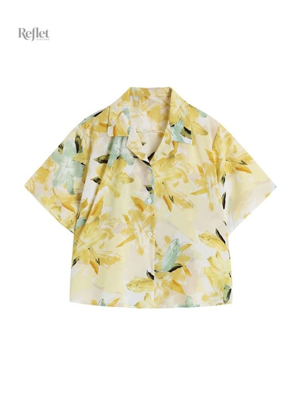 Haut léger en tissu hawaïen pour un style rétro