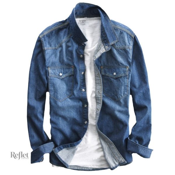Chemise longue vintage femme au style rétro élégant