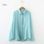 Chemise vintage à manches longues pour femme