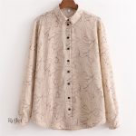 Chemise vintage femme à motif élégant