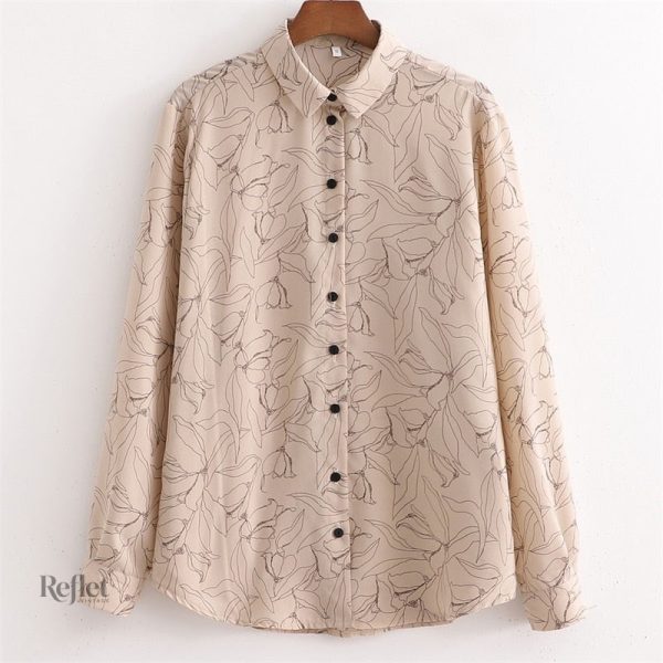 Chemise vintage femme à motif élégant