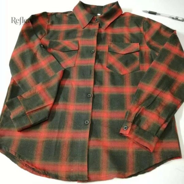 Chemise à motifs rétro pour femme, style 80's