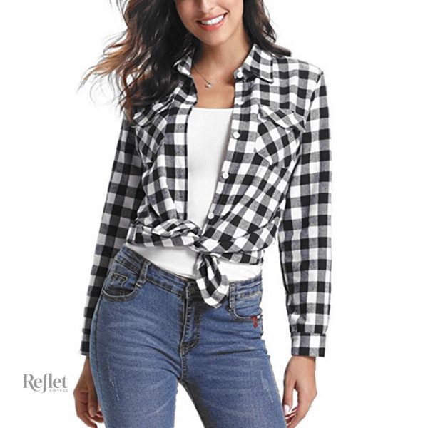 Chemise rétro femme, ambiance années 80 chic