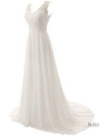 Robe de mariée blanche avec détails délicats et raffinés