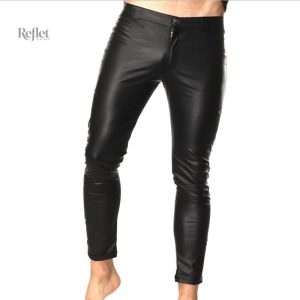 Pantalon vintage en cuir pour homme
