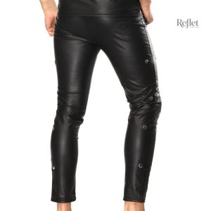 Pantalon en cuir avec style rétro