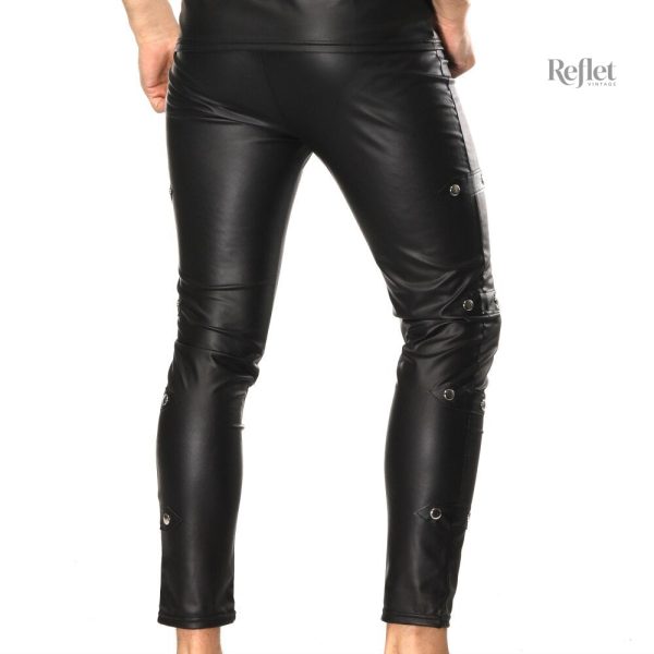 Pantalon en cuir avec style rétro