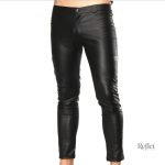 Pantalon cuir homme chic vintage