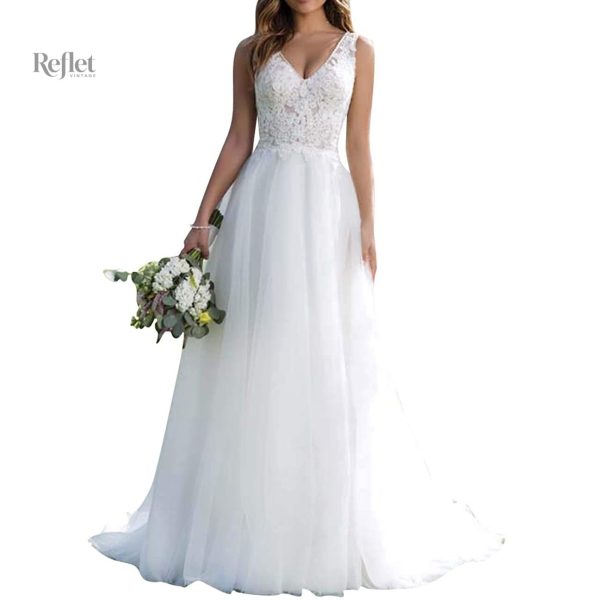 Robe de mariée princesse en dentelle élégante