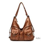 Accessoire mode cuir vintage pour femmes, style classique