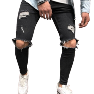 Jean homme destroy vintage avec dégradé