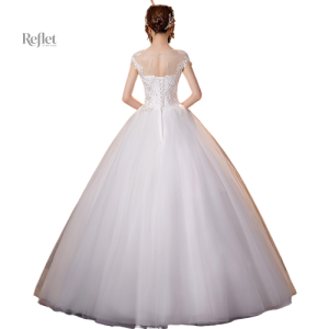 Robe princesse femme à manches longues, style classique