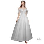 Robe de princesse à manches longues pour femme