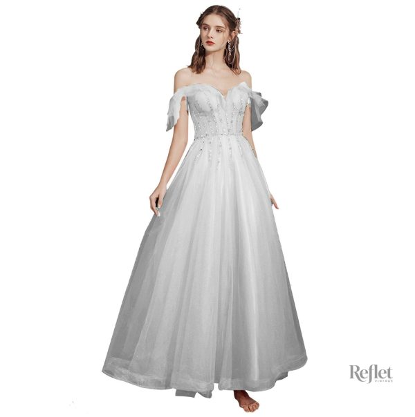 Robe de princesse à manches longues pour femme