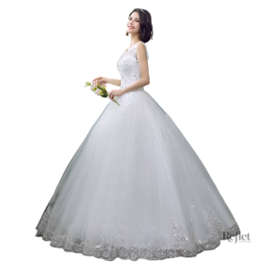 Robe de soirée princesse femme avec jupe volumineuse