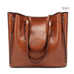Grand sac à main vintage en cuir