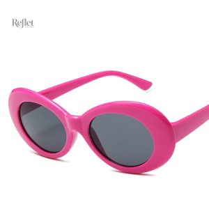 Lunettes de soleil larges blanches pour un look rétro
