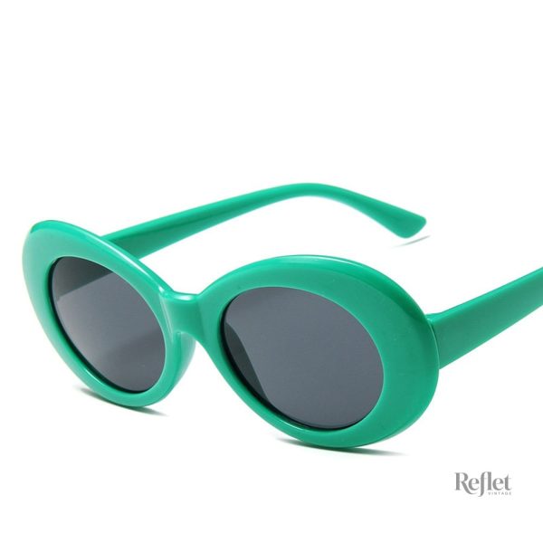 Lunettes rétro femme avec large contour blanc