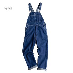 Jeans vintage pour homme avec bretelles ajustables