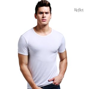 T-shirt vintage homme blanc en jean