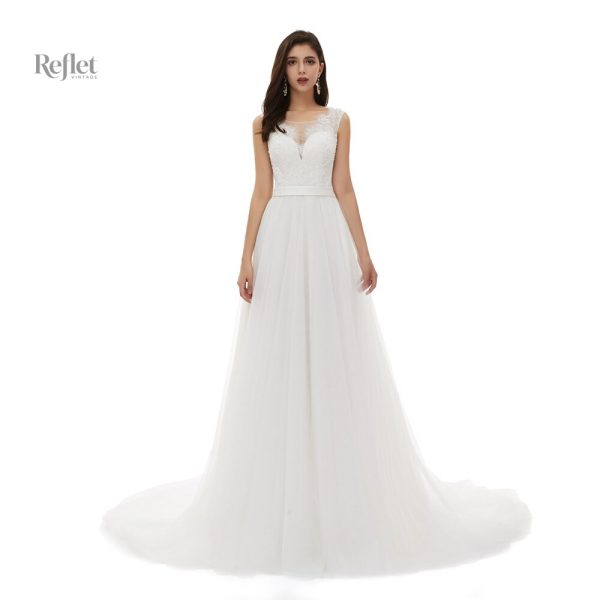 Robe de mariée style princesse avec jupe ample