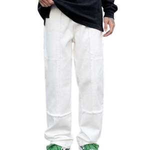 Jean vintage homme blanc, coupe classique et tendance