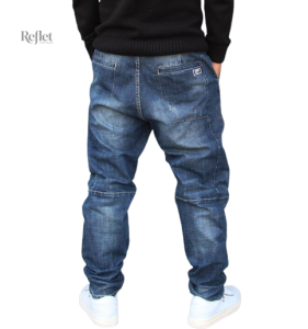 Jean Droit Bleu, look vintage pour homme, confort et élégance