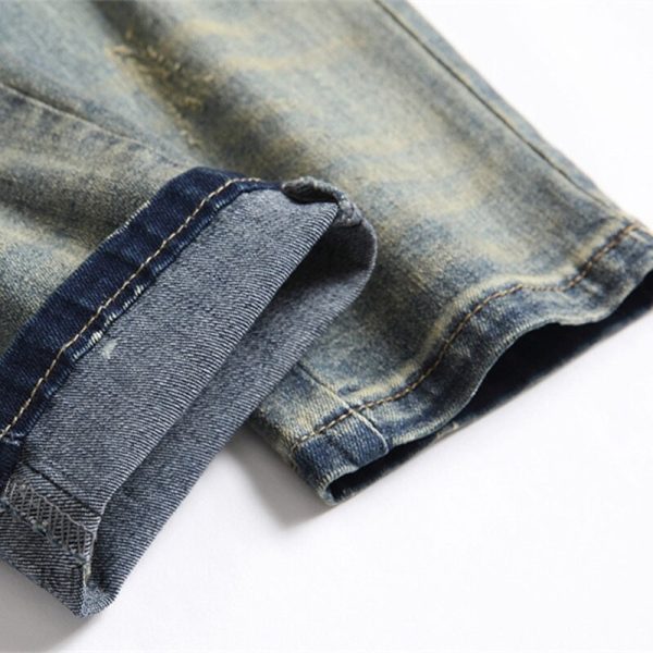 Jean vintage homme effet usé et tendance