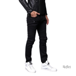 Jean décontracté noir, esthétique vintage masculine tendance