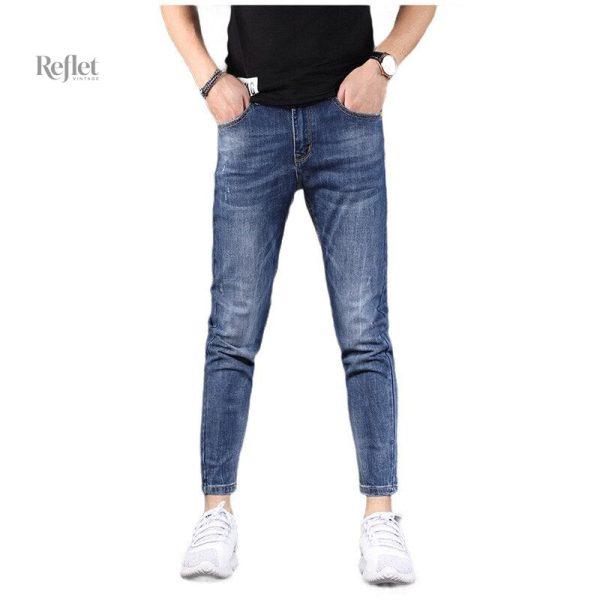 Jean homme slim design vintage avec coupe ajustée