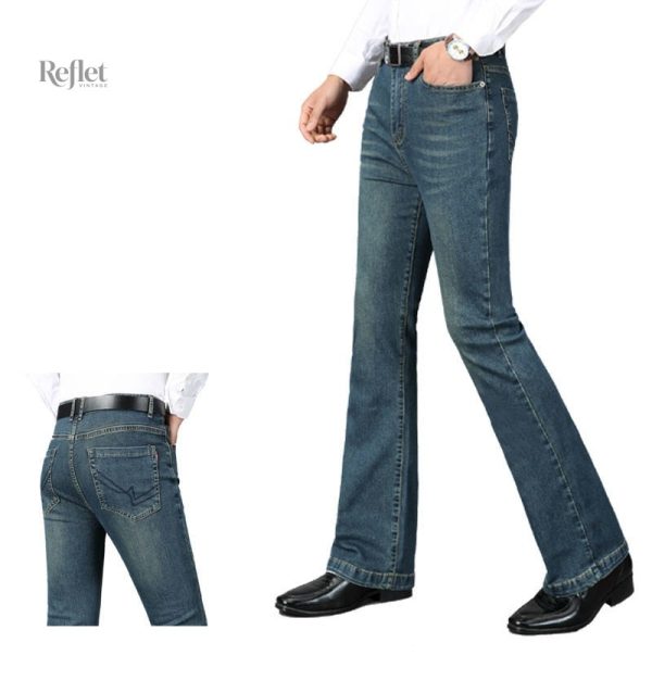 jean-taille-haute-vintage-homme-1 Jean vintage homme taille haute, style décontracté