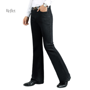 Pantalon vintage homme, design classique taille haute