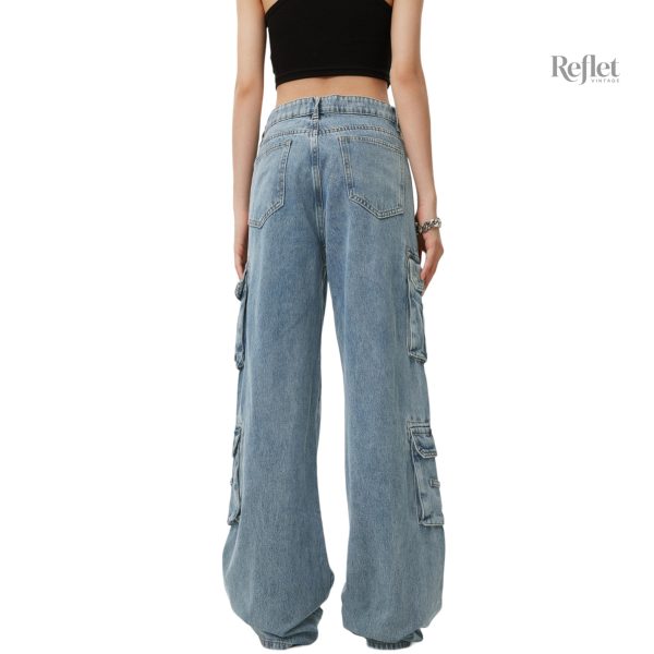 Jean vintage pour homme, conception cargo pratique