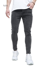 Jean vintage homme gris au style décontracté et intemporel
