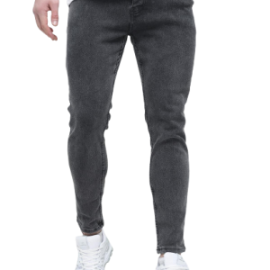 Jean vintage homme gris au style décontracté et intemporel