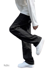Jean homme noir vintage classique en denim