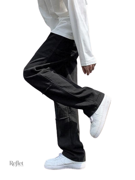 jean-vintage-homme-noir-1 Jean homme noir vintage classique en denim