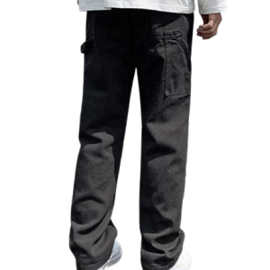 Jean vintage noir pour homme, style décontracté