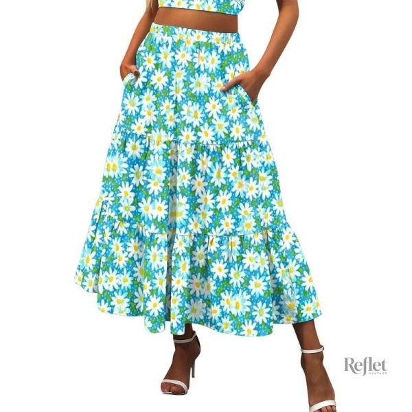 Jupe à motif rétro années 70