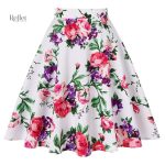 Jupe fleurie rétro années 50