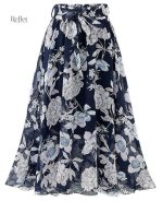 Jupe fleurs années 70, style vintage et coloré